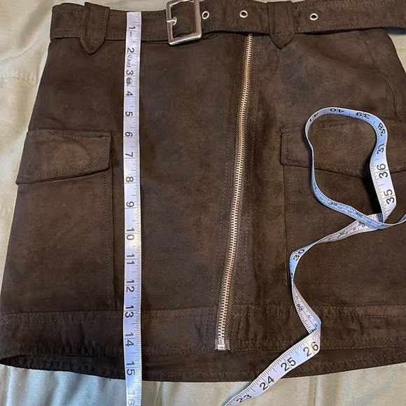 NWT Edgy Cargo Mini Skirt 4 Black Zipper Contemporary Minimalist grunge Divided - Picture 15 of 15